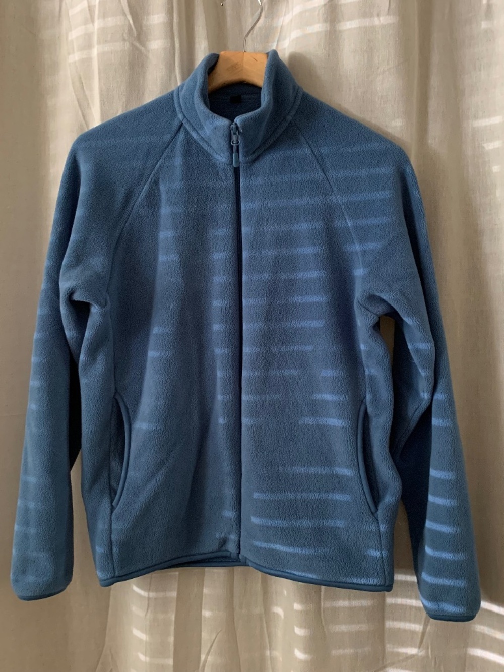 UNIQLO Dusty Blue Fleece Full-Zip Jacket Unisex Small